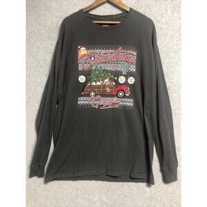 Buc-ee’s Christmas in Georgia Festive Gray Long Sleeve Holiday T-Shirt XL